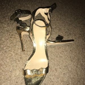 Loeffler Randall Gold Speckled Heeled Sandal